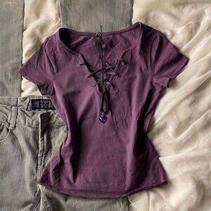 Women’s Purple Short‑Sleeve Top